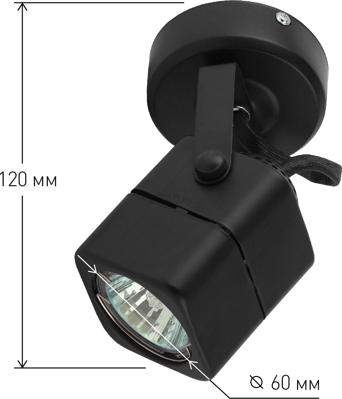 Точечный светильник накладной ЭРА OL3 GU10 BK черный - Фото 3